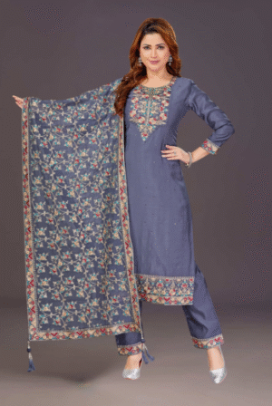 Traditional Embroidered Partywear Suit
